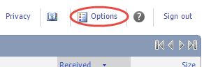 refresh option selected under the gear icon dropdown menu.