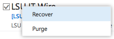 Recover E-mail option