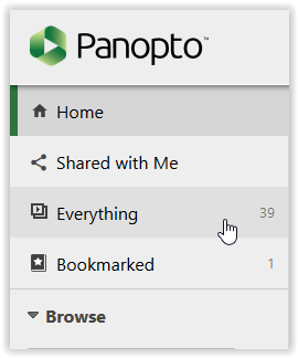 everything button in panopto