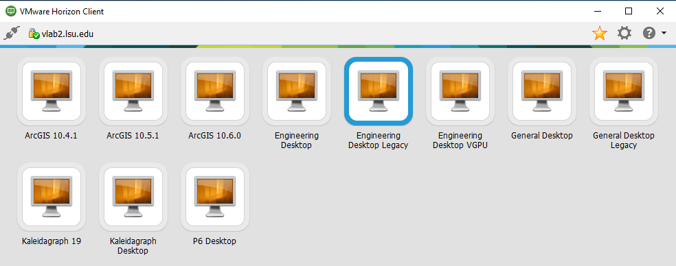 Desktop options