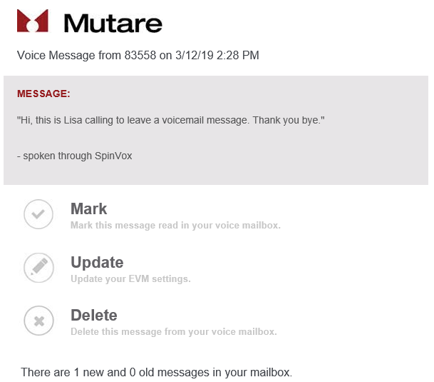 mutare voicemail example